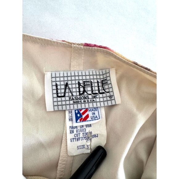 Y2K La Belle slip dress VTG america made asymmetric high low animal print women5 - Picture 6 of 7